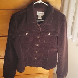 Women's medium Live a Little corduroy jacket